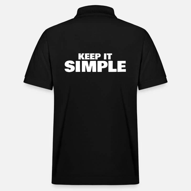 Restez simple en disant - Polo PREPSTER bio Stanley/Stella Unisexe - noir