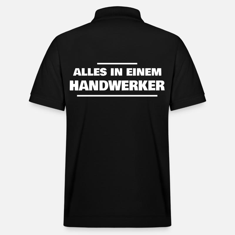Alles in einem Handwerker - Stanley/Stella Unisex Bio-Poloshirt PREPSTER - Schwarz