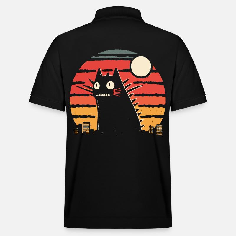 Chat monstre géant chat - Polo PREPSTER bio Stanley/Stella Unisexe - noir