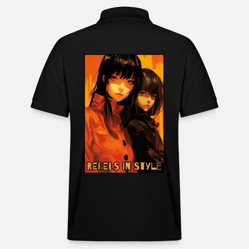 Rebellen mit Stil: Anime-Mädchen - Stanley/Stella Unisex Bio-Poloshirt PREPSTER - Schwarz
