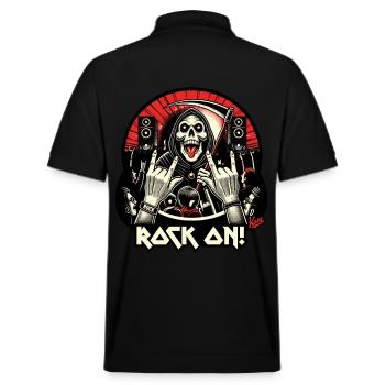 Concert de musique rock Grim Reaper : Rock On ! - Polo PREPSTER bio Stanley/Stella Unisexe - noir - Dos - Andy (188cm)