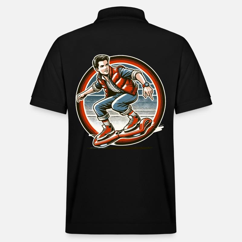 Hoverboarding is timeless fun - Stanley/Stella Unisex Organic Polo Shirt PREPSTER - black