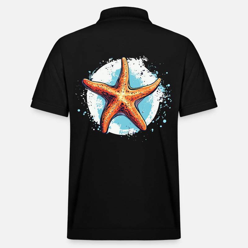 Une étoile de mer - Polo PREPSTER bio Stanley/Stella Unisexe - noir