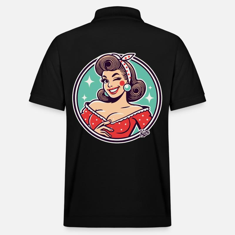 Die gute Retro Hausfrau - Stanley/Stella Unisex Bio-Poloshirt PREPSTER - Schwarz