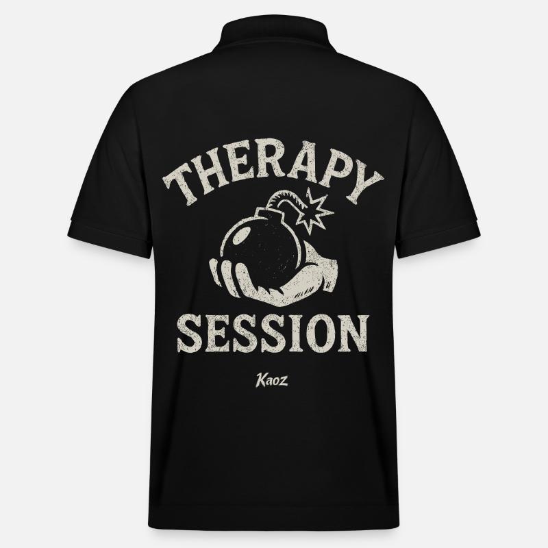 Hand holding therapy session bombshell - Stanley/Stella Unisex Organic Polo Shirt PREPSTER - black