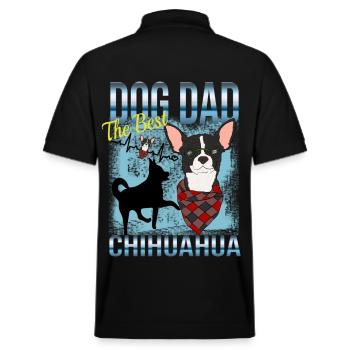 Propriétaire de chihuahua - Le meilleur papa de chien - Polo PREPSTER bio Stanley/Stella Unisexe - noir - Dos - Andy (188cm)