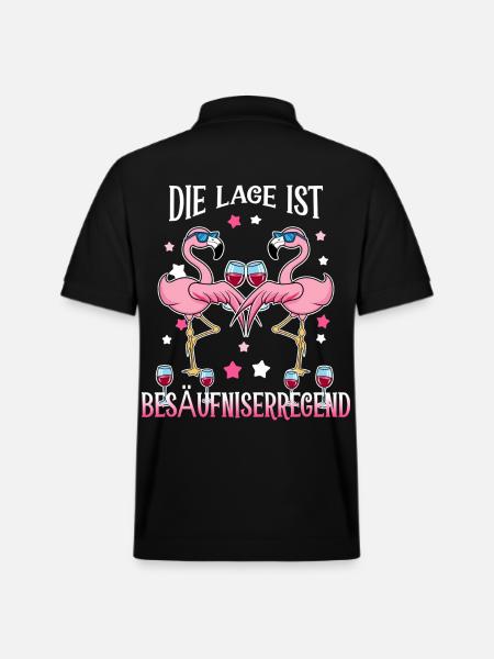 Drunken flamingos - Stanley/Stella Unisex Organic Polo Shirt PREPSTER - black
