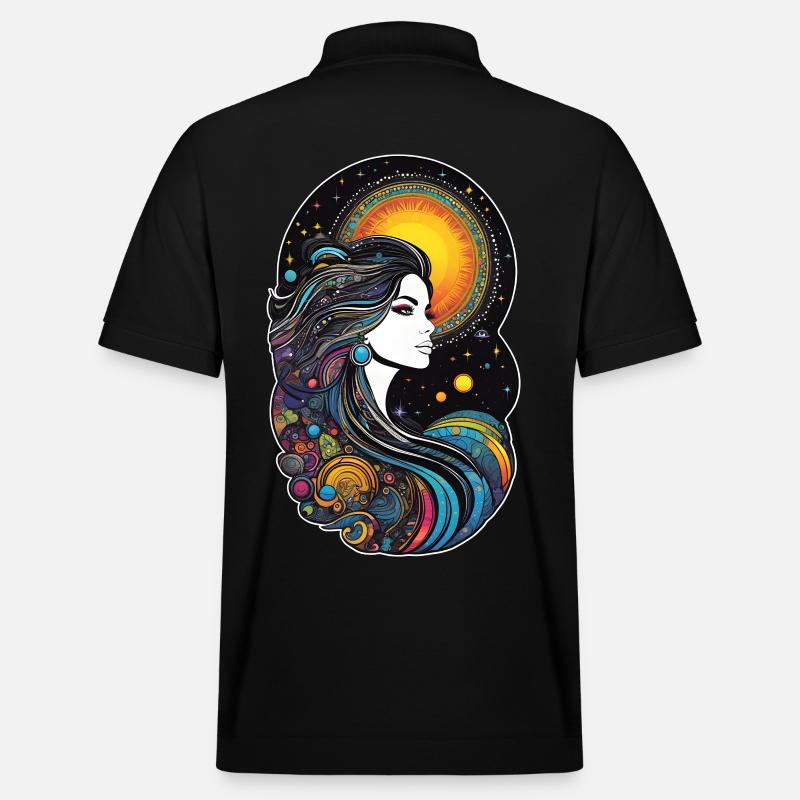 Kosmische Göttin der Schöpfung - Stanley/Stella Unisex Bio-Poloshirt PREPSTER - Schwarz