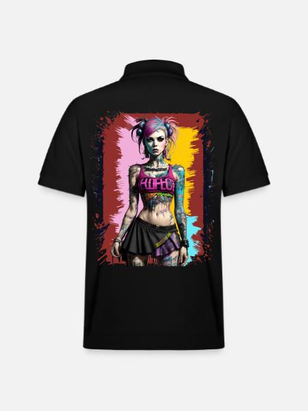 Pretty Punk Girl - Stanley/Stella Unisex Organic Polo Shirt PREPSTER - black