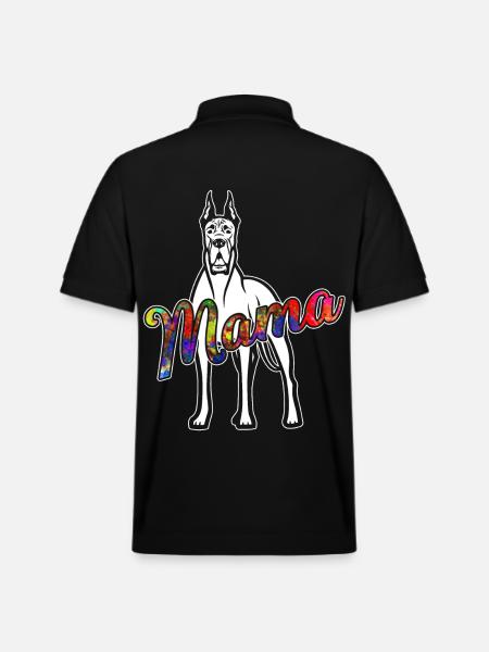 Great Dane Great Dane Mama - Stanley/Stella Unisex Organic Polo Shirt PREPSTER - black