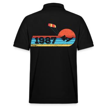 Kitesurf Anniversaire Né en 1987 - Polo PREPSTER bio Stanley/Stella Unisexe - noir - Dos - Andy (188cm)