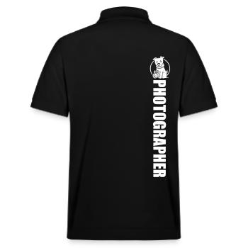 Landscape Photographer, Nature Photographer, Animal Photographer - Stanley/Stella Unisex Organic Polo Shirt PREPSTER - black - Back - Andy (188cm)
