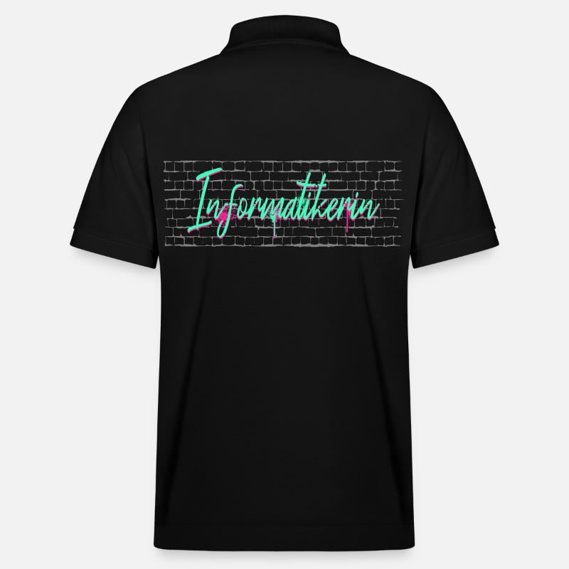 Programmierer Abschluss-Geschenk Informatikerin - Stanley/Stella Unisex Bio-Poloshirt PREPSTER - Schwarz