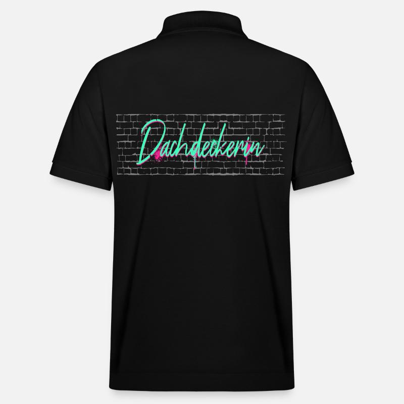 Dachdecker Abschluss-Geschenk Handwerker - Stanley/Stella Unisex Bio-Poloshirt PREPSTER - Schwarz
