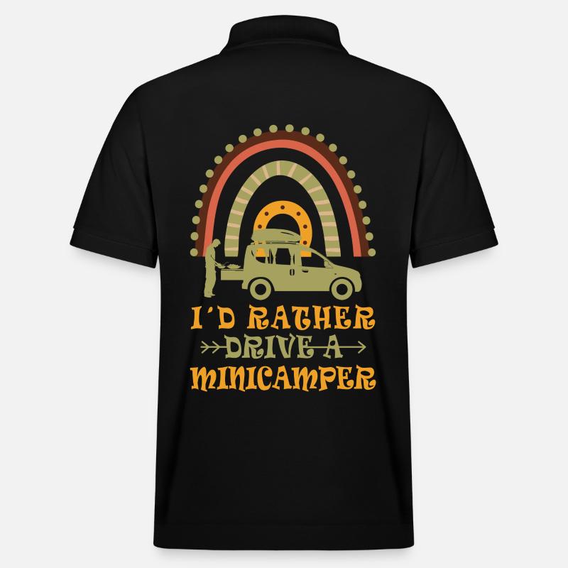 Minicamper Hobby Camping-Camper Microcamper - Polo PREPSTER bio Stanley/Stella Unisexe - noir