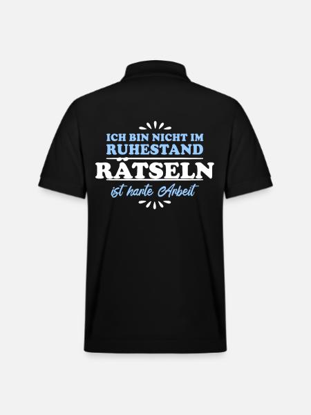 Retirement Pensioner Pensioner Puzzles - Stanley/Stella Unisex Organic Polo Shirt PREPSTER - black