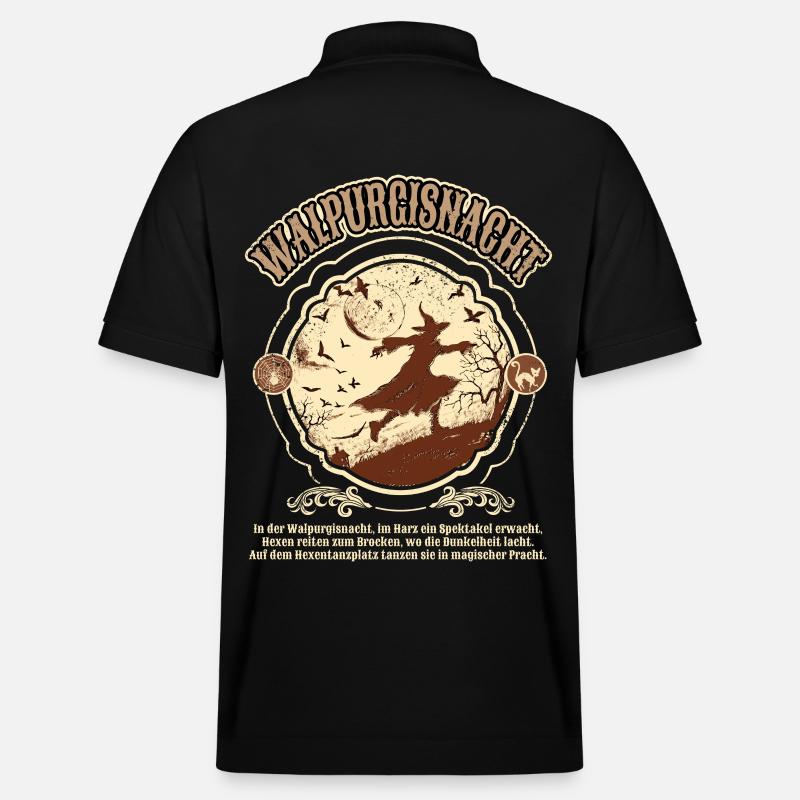 Gothic Hexen Geschenkidee okkulter - Stanley/Stella Unisex Bio-Poloshirt PREPSTER - Schwarz