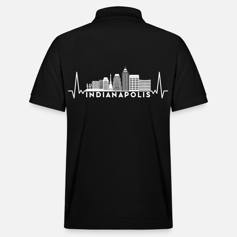Heartbeat Skyline États-Unis Indianapolis - Polo PREPSTER bio Stanley/Stella Unisexe - noir