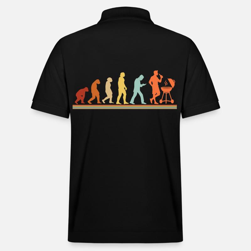 BBQ Barbecue Evolution grillen Barbecue-Grill - Stanley/Stella Unisex Bio-Poloshirt PREPSTER - Schwarz