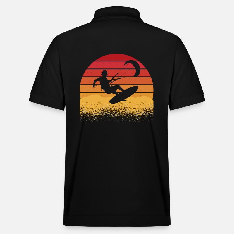 Kitesurf Kiteboards Kitesurfen Kite-Surf-board - Stanley/Stella Unisex Bio-Poloshirt PREPSTER - Schwarz
