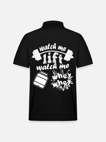 Gym Watch Me Lift - Stanley/Stella Unisex Organic Polo Shirt PREPSTER - black