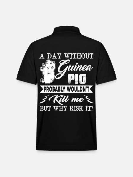 A Day Without Guinea Pig - Stanley/Stella Unisex Organic Polo Shirt PREPSTER - black