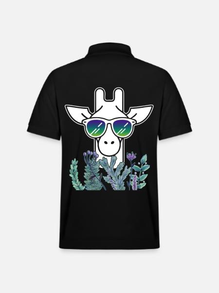 Funny Giraffe Face - Stanley/Stella Unisex Organic Polo Shirt PREPSTER - black