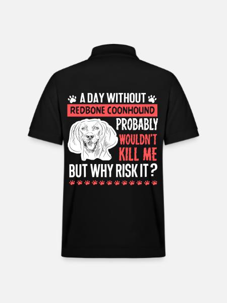 Day Without Redbone Coonhound - Stanley/Stella Unisex Organic Polo Shirt PREPSTER - black