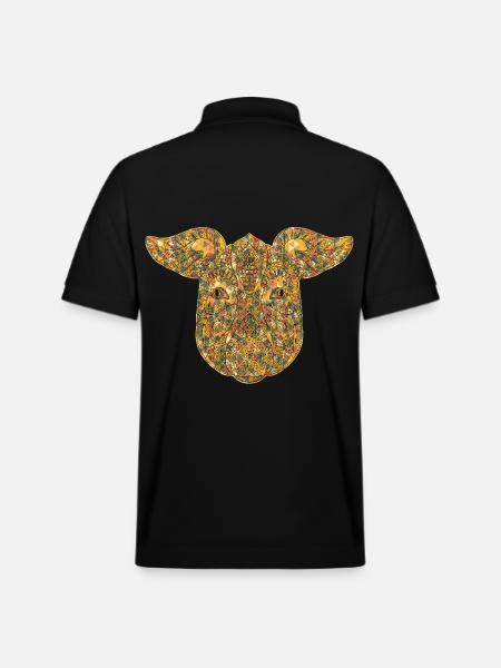 Pig Geometric - Stanley/Stella Unisex Organic Polo Shirt PREPSTER - black