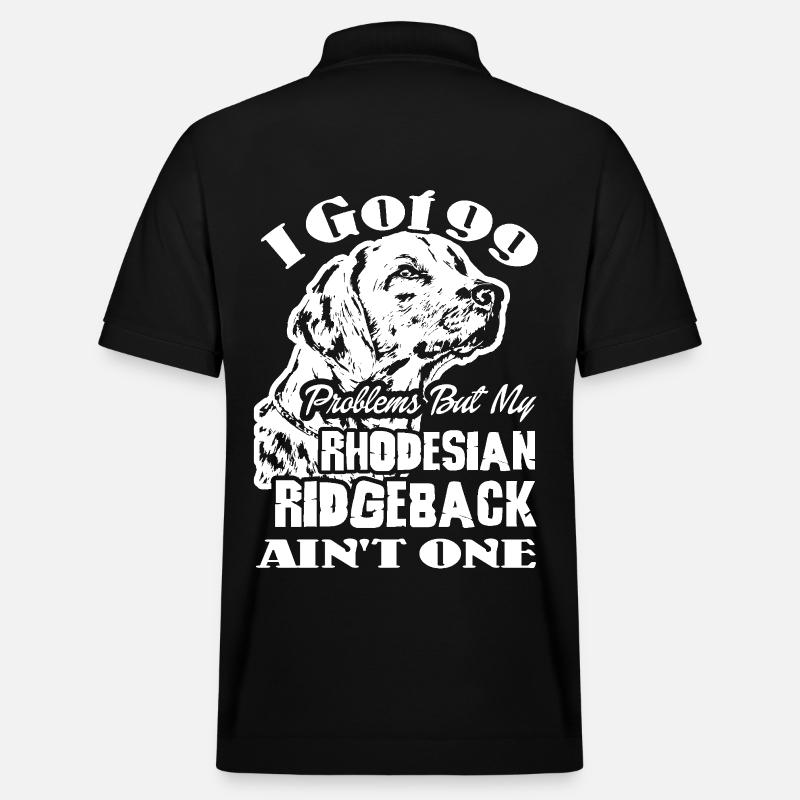 Rhodesian Ridgeback Ain't Problem - Stanley/Stella Unisex Organic Polo Shirt PREPSTER - black