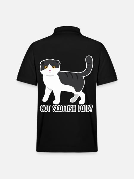 Got Scottish Fold Cat - Stanley/Stella Unisex Organic Polo Shirt PREPSTER - black