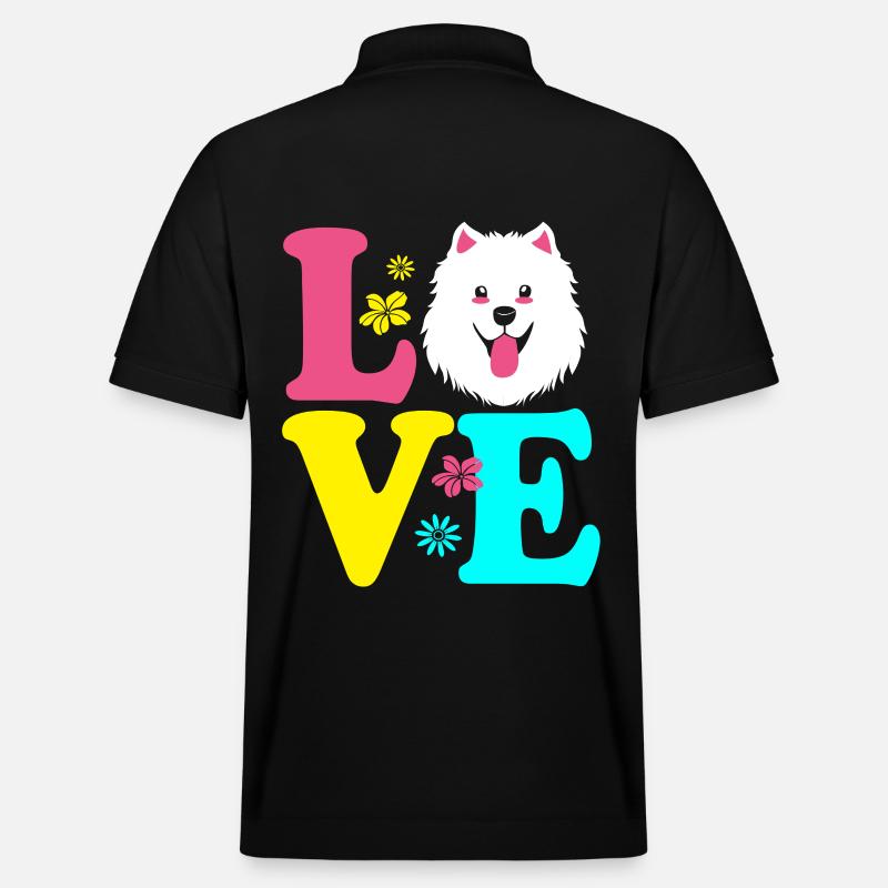 Samojede Hund Samoyed - Stanley/Stella Unisex Bio-Poloshirt PREPSTER - Schwarz