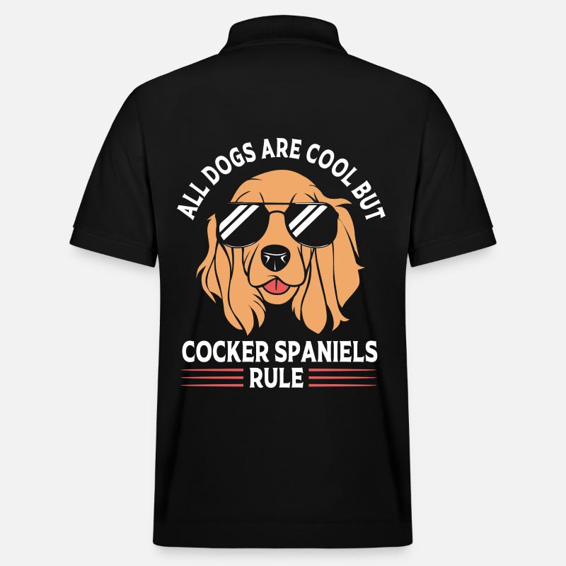 Cocker Spaniel Vater - Stanley/Stella Unisex Bio-Poloshirt PREPSTER - Schwarz