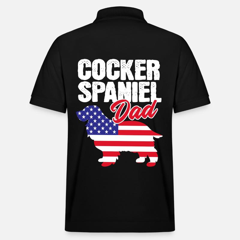 Père Cocker Spaniel - Polo PREPSTER bio Stanley/Stella Unisexe - noir