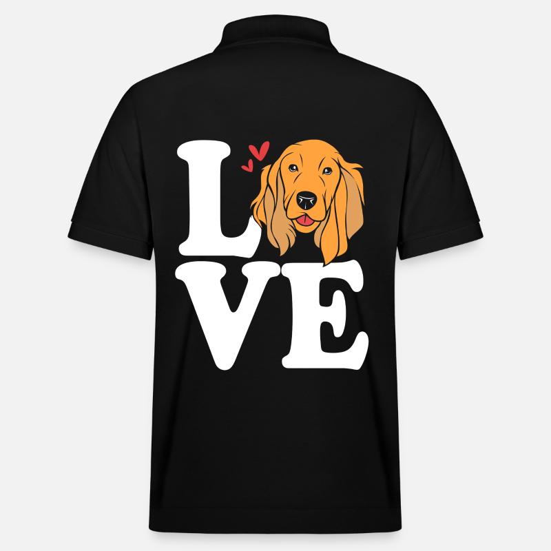 Cocker Spaniel Dad - Stanley/Stella Unisex Organic Polo Shirt PREPSTER - black