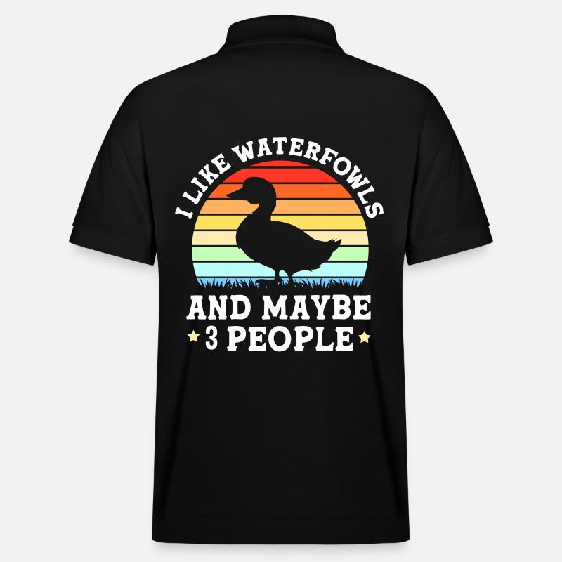 Ente Jagd Jäger Entenjagd - Stanley/Stella Unisex Bio-Poloshirt PREPSTER - Schwarz
