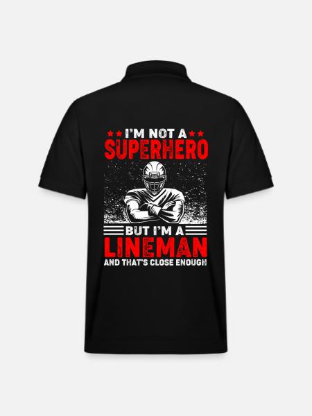 American Football Lineman - Stanley/Stella Unisex Organic Polo Shirt PREPSTER - black