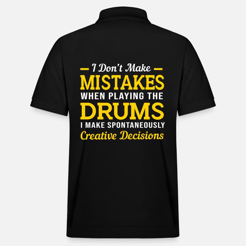 Schlagzeug Schlagzeuger Drumsticks - Stanley/Stella Unisex Bio-Poloshirt PREPSTER - Schwarz