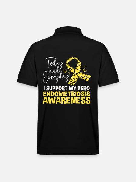 Endometriosis Endo - Stanley/Stella Unisex Organic Polo Shirt PREPSTER - black