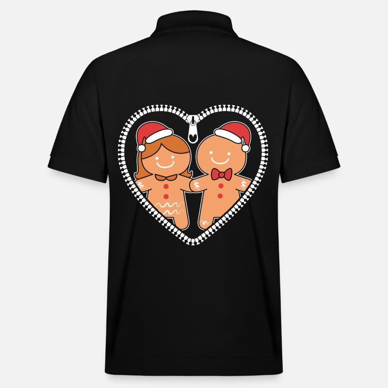 Werdende Mutter Weihnachten Gender Reveal - Stanley/Stella Unisex Bio-Poloshirt PREPSTER - Schwarz
