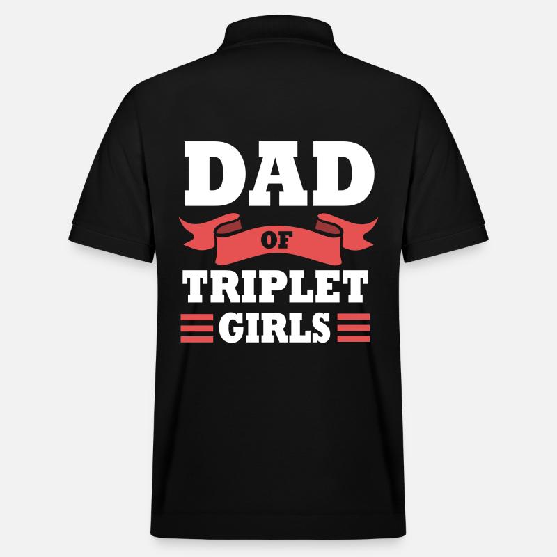 Triplés Papa Papa - Polo PREPSTER bio Stanley/Stella Unisexe - noir