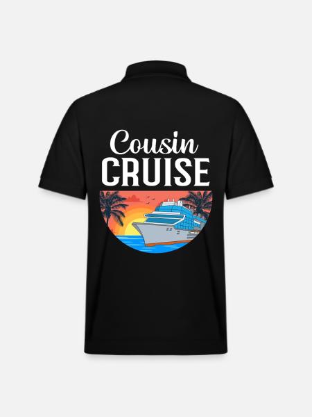 Cousins Cruise Cruise Ship - Stanley/Stella Unisex Organic Polo Shirt PREPSTER - black
