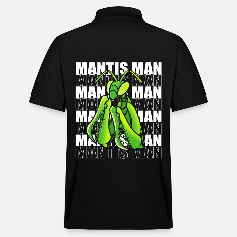 Gottesanbeter Gottesanbeterin Mantis - Stanley/Stella Unisex Bio-Poloshirt PREPSTER - Schwarz