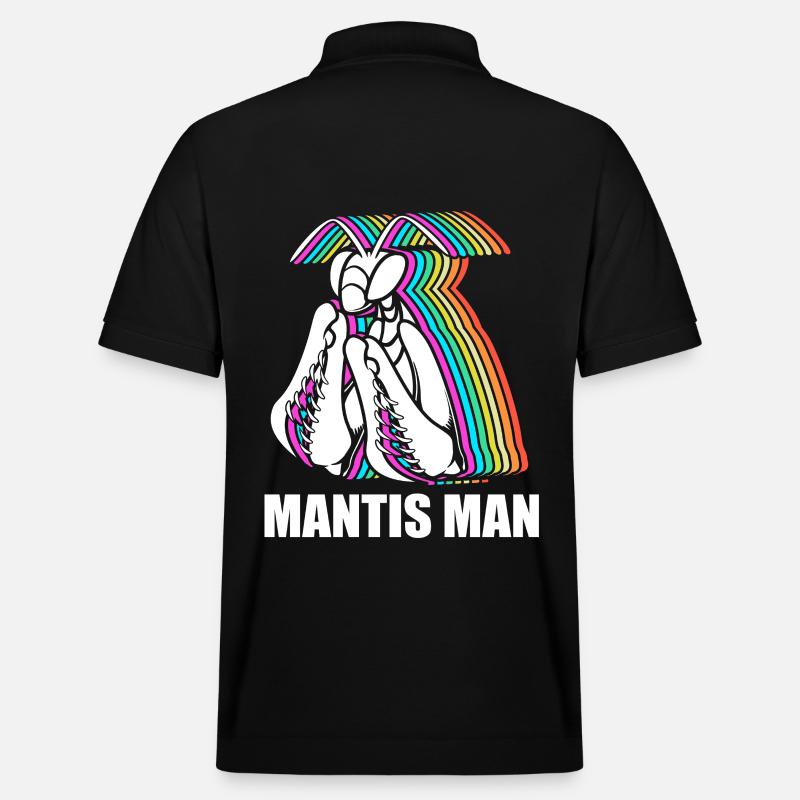 Gottesanbeter Gottesanbeterin Mantis - Stanley/Stella Unisex Bio-Poloshirt PREPSTER - Schwarz