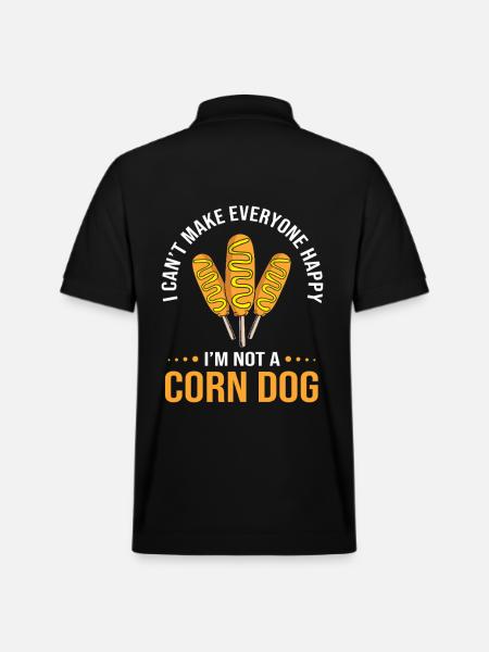 Corn dog - Stanley/Stella Unisex Organic Polo Shirt PREPSTER - black