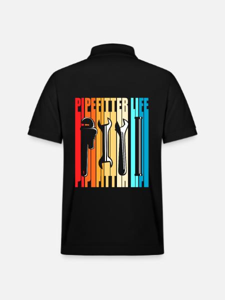 Industrial Locksmith Pipe - Stanley/Stella Unisex Organic Polo Shirt PREPSTER - black