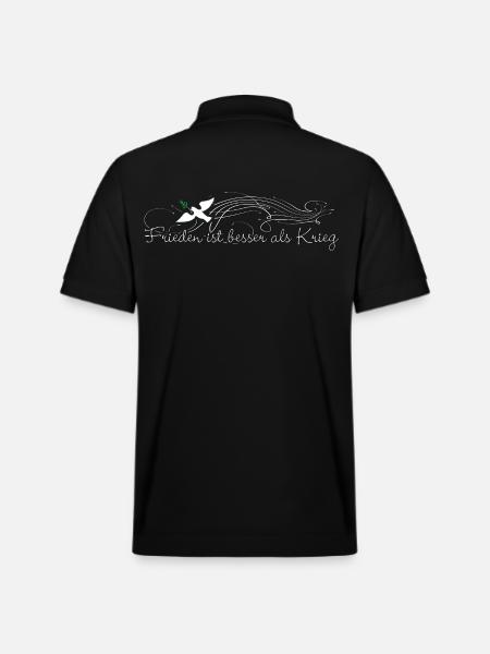 Peace is better than war - Stanley/Stella Unisex Organic Polo Shirt PREPSTER - black