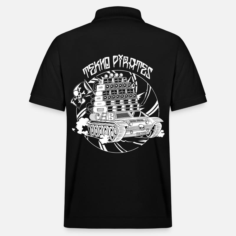 Tekno Nomads Pirate Sound System - Polo PREPSTER bio Stanley/Stella Unisexe - noir