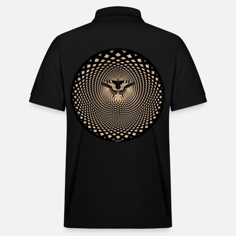 Illusion d’optique Papillon Effet Papillon - Polo PREPSTER bio Stanley/Stella Unisexe - noir