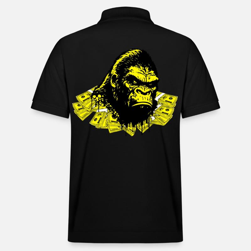 Money Monkey - Stanley/Stella Unisex Bio-Poloshirt PREPSTER - Schwarz
